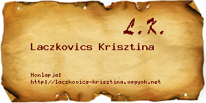 Laczkovics Krisztina névjegykártya