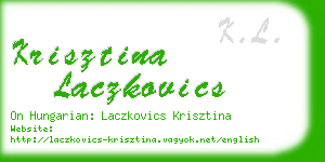 krisztina laczkovics business card
